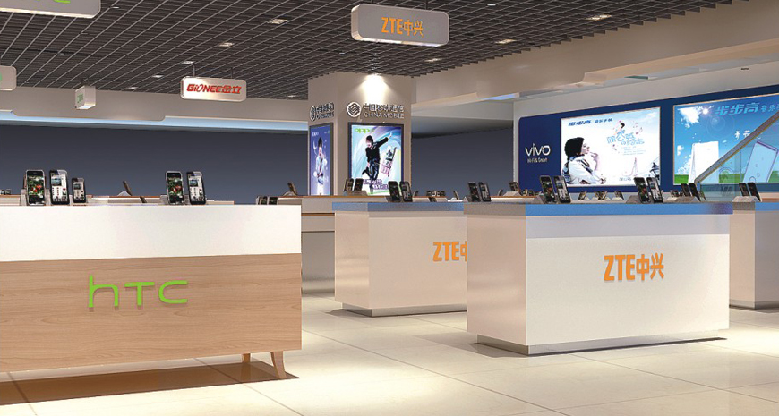 ZTE中兴手机专柜定制案例2